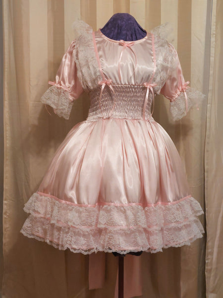 Pink Satin Sissy Dress